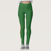 groene oranje volleybalken met leggings op poten (Voorkant)