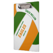 groene oranje volleybaltrainer klembord (Links)