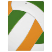 groene oranje volleybaltrainer klembord (Achterkant)