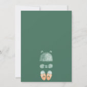 GROENE & ORANJE WATERVERF BABY Aankondiging (Achterkant)
