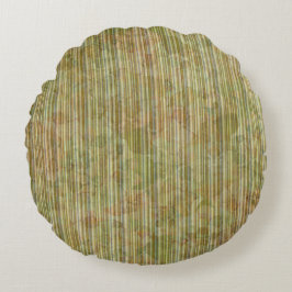 GROENE & ORANJE WATERVERF HYDRANGEAS & STREPEN ROND KUSSEN