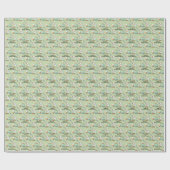 Groene Oranje Waterverf Kraan Dump Truck Text Name Cadeaupapier (Vlak)