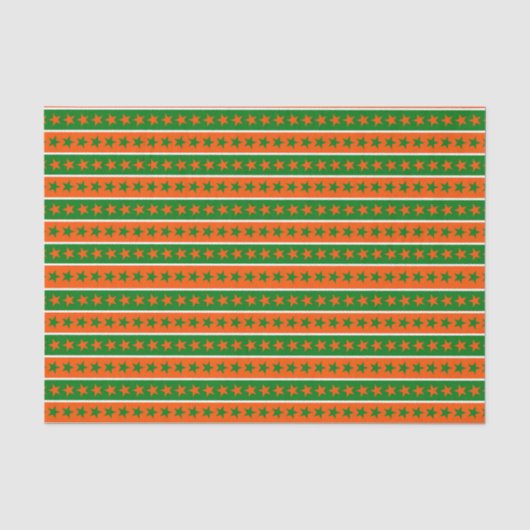 GROENE ORANJE WITTEN VAN IERSE STARS TISSUEPAPIER (Voorkant)