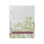 Groene Orchid Weekly Personalized Meal Planner Notitieblok (Linkerzijde)
