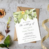 Groene Orchidee Aquarel Botanische Bruiloft Kaart
