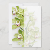 Groene orchidee foto bruiloft dank je kaart (Achterkant)
