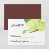 Groene orchidee rsvp-kaart RSVP kaartje (Voorkant / Achterkant)