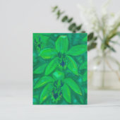 Groene orchidee, Tropische bloemenpasta's Briefkaart (Staand voorkant)