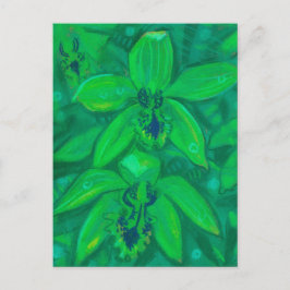 Groene orchidee, Tropische bloemenpasta's Briefkaart