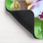 Groene orchideeën - jouw tekst muismat (Hoek)