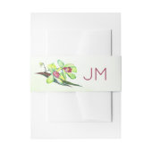 Groene Orchideeën Monogram Bruiloft Uitnodigingen Wikkel (Voorkant Voorbeeld)