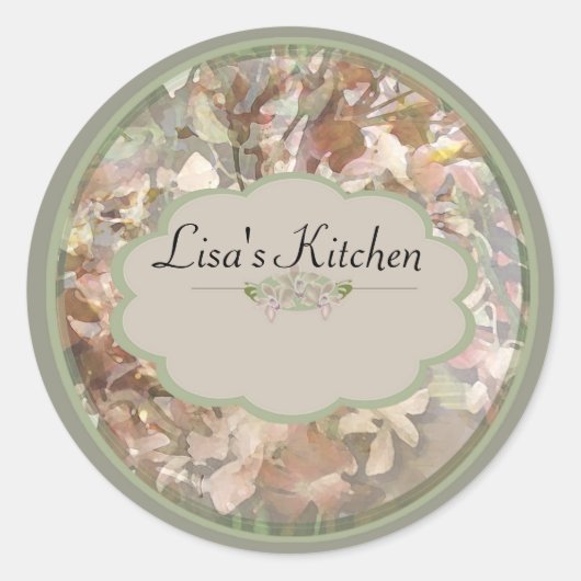 Groene Orchideeën Spice potje labels (Voorkant)