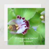 Groene Orchideeën uitnodigingen (Voorkant / Achterkant)