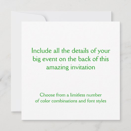 Groene Orchideeën uitnodigingen (Achterkant)