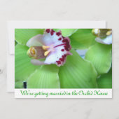 Groene Orchideeën uitnodigingen (Voorkant)