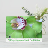 Groene Orchideeën uitnodigingen (Staand voorkant)