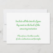 Groene Orchideeën uitnodigingen (Achterkant)