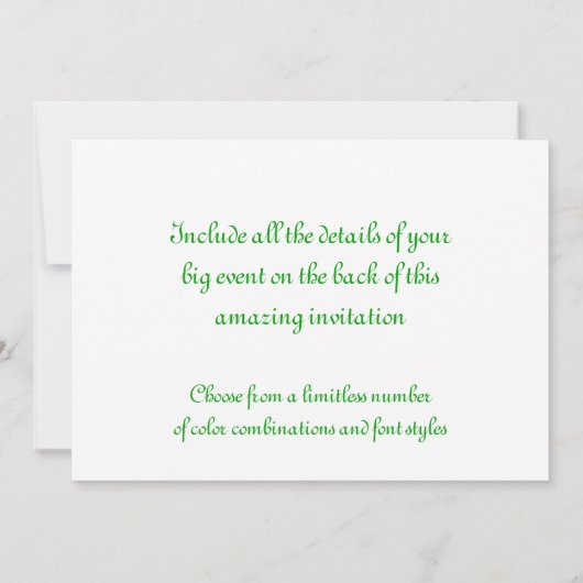 Groene Orchideeën uitnodigingen (Achterkant)