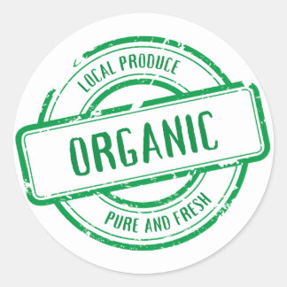 Groene Organische Klassieke Ronde Stickers