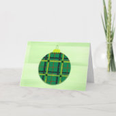 groene Ornament kerstmis Kaart (Voorkant)