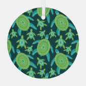 Groene ornamenten schildpadden: patroon. (Achterkant)