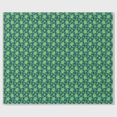 Groene ornamenten schildpadden: patroon. cadeaupapier (Vlak)