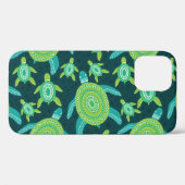 Groene ornamenten schildpadden: patroon. Case-Mate iPhone case (Achterkant (horizontaal))
