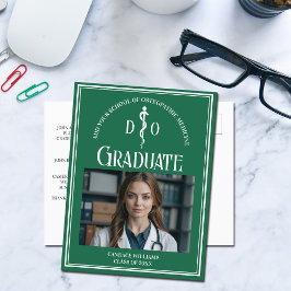 Groene Osteopathische Medische School Afstuderen F Aankondigingskaart