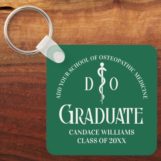 Groene Osteopathische Medische School Afstuderen G Sleutelhanger (Voorkant)