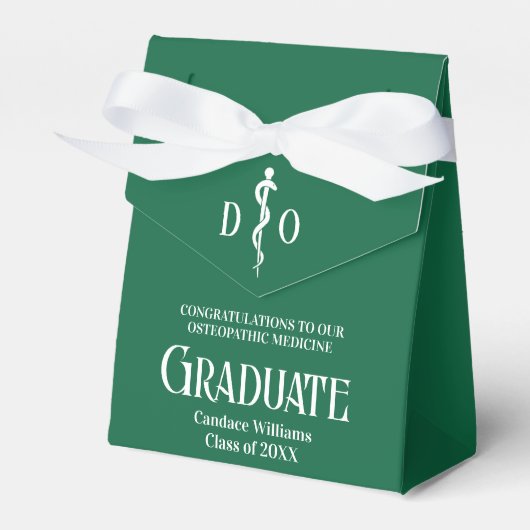 Groene Osteopathische Medische School Graduation P Bedankdoosjes (Voorkant Zijde)