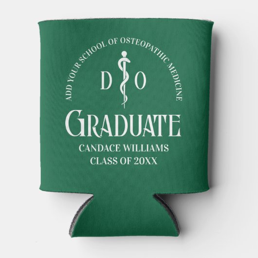 Groene Osteopathische Medische School Graduation P Blikjeskoeler (Voorkant)