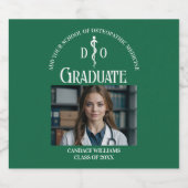 Groene Osteopathische Medische School Graduation P Sparkling Wijnetiket (Enkel label)