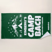 Groene Outdoor Kamp Bachelorette  Strandlaken (Voorkant)