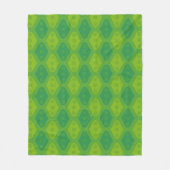 Groene ovale cirkel stip modern geometrisch patroo fleece deken (Voorkant)