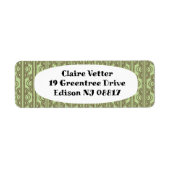 Groene ovale kettingen etiket (Voorkant)