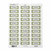 Groene ovale kettingen etiket (Full Sheet)