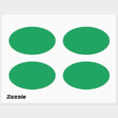Groene ovale Sticker (Vel)