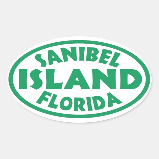 groene ovale stickers op het eiland Florida (Voorkant)