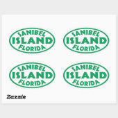 groene ovale stickers op het eiland Florida (Vel)