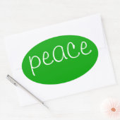 Groene Ovale Vrede stickers (Envelop)