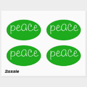 Groene Ovale Vrede stickers (Vel)