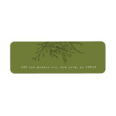 Groene overstromende Bouquet het Adres Etiketten v (Voorkant)