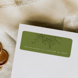 Groene overstromende Bouquet het Adres Etiketten v