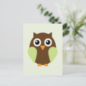 Groene Owl Briefkaart (Staand voorkant)