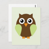 Groene Owl Briefkaart (Voorkant / Achterkant)