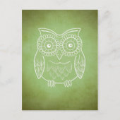 Groene Owl Briefkaart (Voorkant)