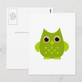 Groene Owl Briefkaart (Voorkant / Achterkant)