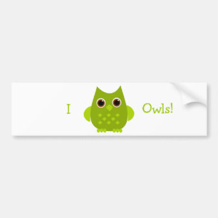 Groene Owl Bumpersticker