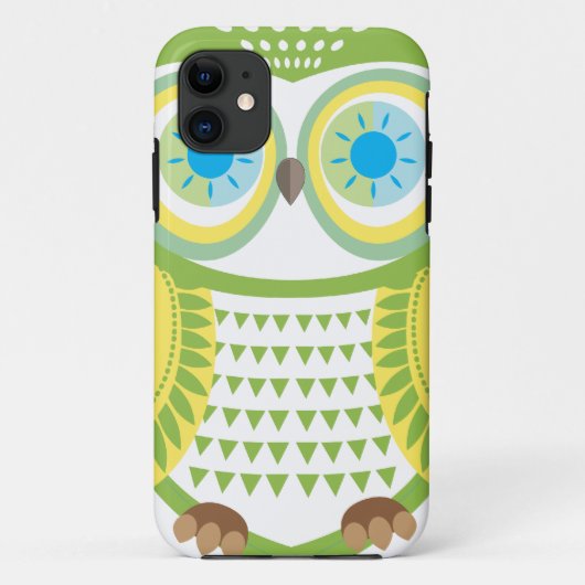Groene Owl iPhone 5 Hoesje (Achterkant)