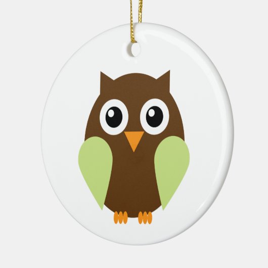 Groene Owl Keramisch Ornament (Links)
